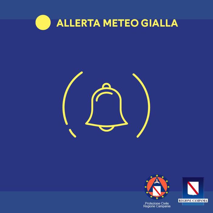 Protezione civile, allerta meteo gialla in Campania
