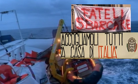 Lenzuoli a Siracusa, "fateli sbarcare" e CasaPound polemizza: "Li ospiti il sindaco Italia"