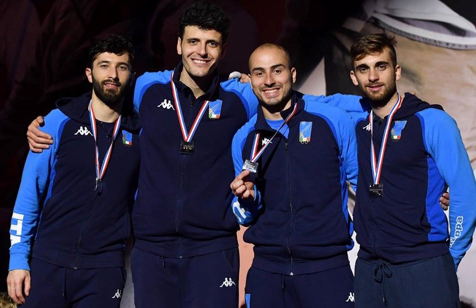 Scherma, Coppa del Mondo: a Parigi argento a squadre per gli azzurri del fioretto 