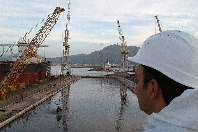 Porto di Palermo, rimosso bacino di 19 mila tonnellate