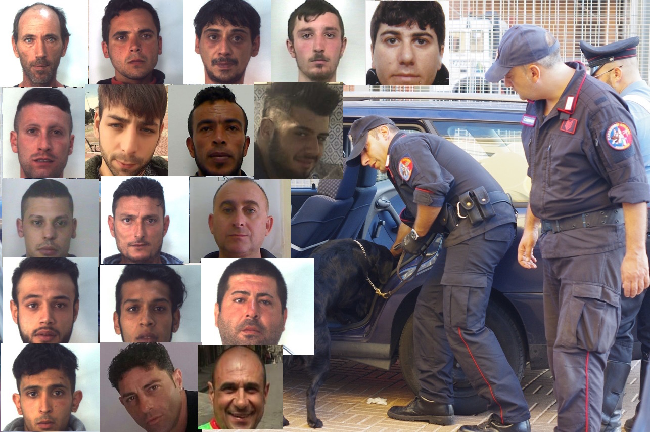 Spaccio di droga a Ragusa, Comiso e Santa Croce: 18 arresti 
