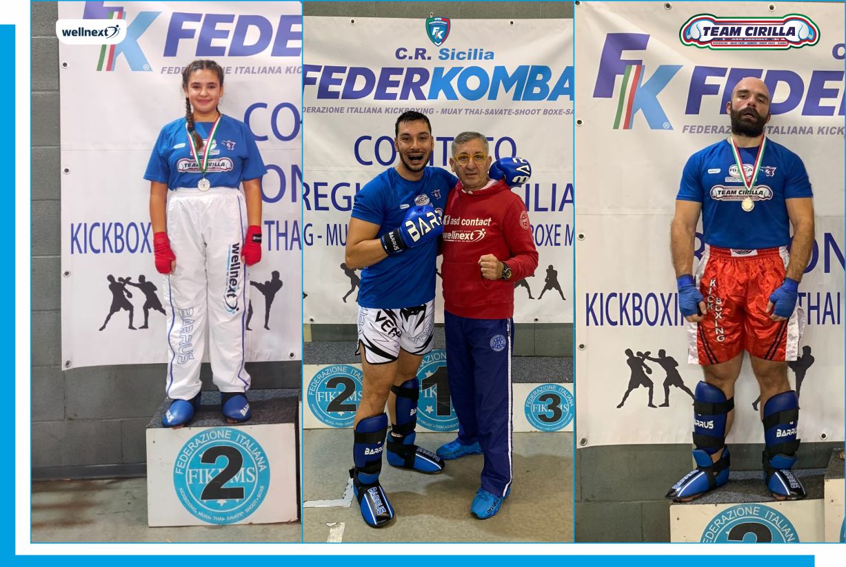 Catania, torneo di kickboxing al Pala Nitta: medaglie per i fighters del maestro Cirilla