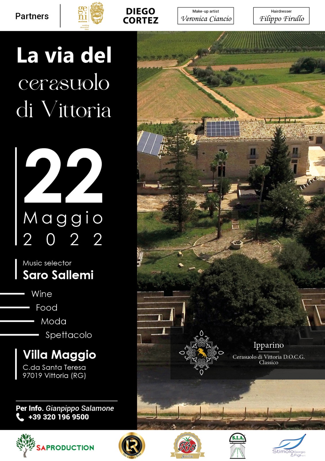 Vittoria, a Villa Maggio in programma "La via del Cerasuolo": degustazioni, musica e moda