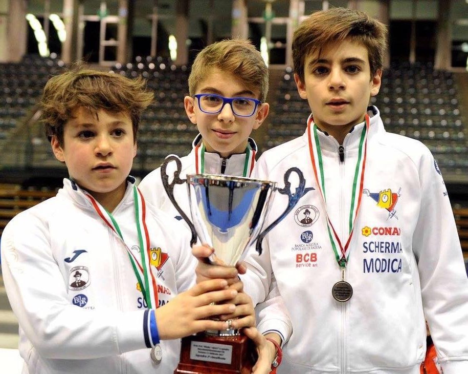 Scherma Modica, Under 14: argento a squadre per i fiorettisti a Bolzano