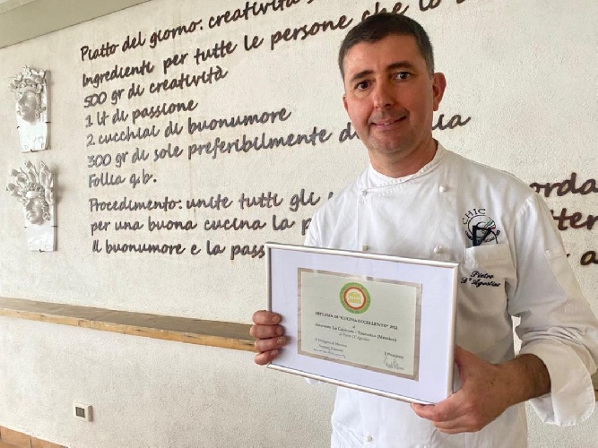 L’Accademia Italiana premia in Sicilia la “cucina eccellente” di Pietro D'Agostino