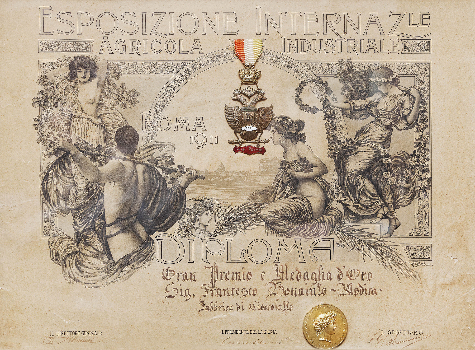 Modica, 110 anni fa la Medaglia d'Oro a Bonajuto all'Esposizione Internazionale di Roma