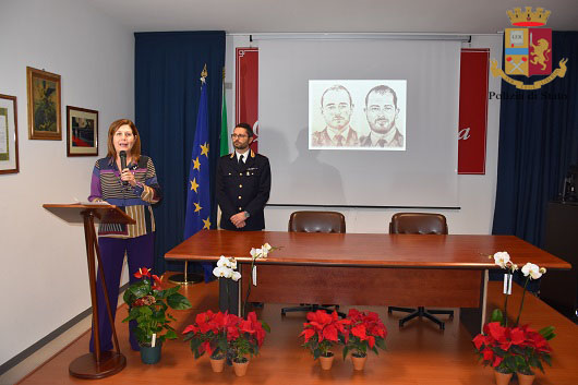 Donata scultura a Ragusa per ricordare i due agenti uccisi a Trieste