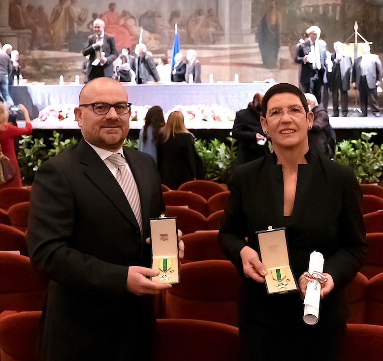 Palermo, stelle al merito del lavoro a Salvatrice Bracchitta e Giovanni Cabibbo