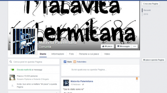Si moltiplicano le richieste di far chiudere la pagina facebook "Malavita palermitana"