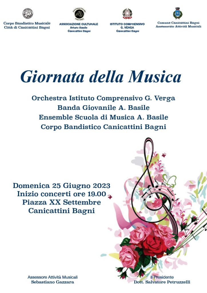 Canicattini Bagni celebra la Festa della Musica 2023 con concerti in Piazza XX Settembre