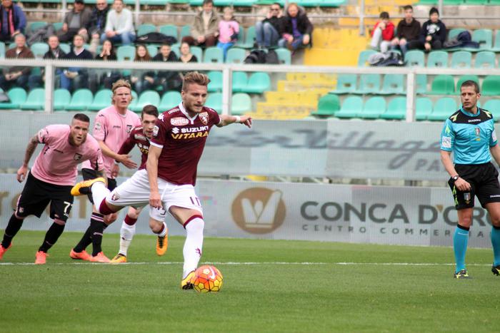 Una doppietta di Immobile stende il Palermo, il Torino inguaia i rosanero ( 1 - 3)