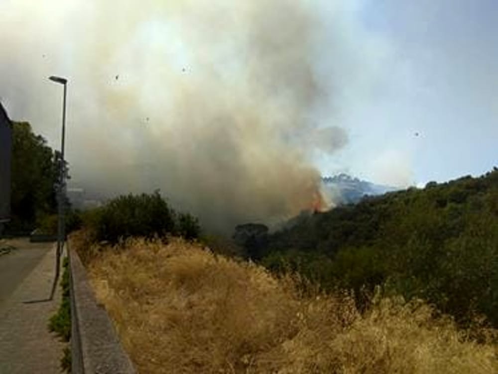 Militello Val Catania, incendio in un terreno del governatore Musumeci