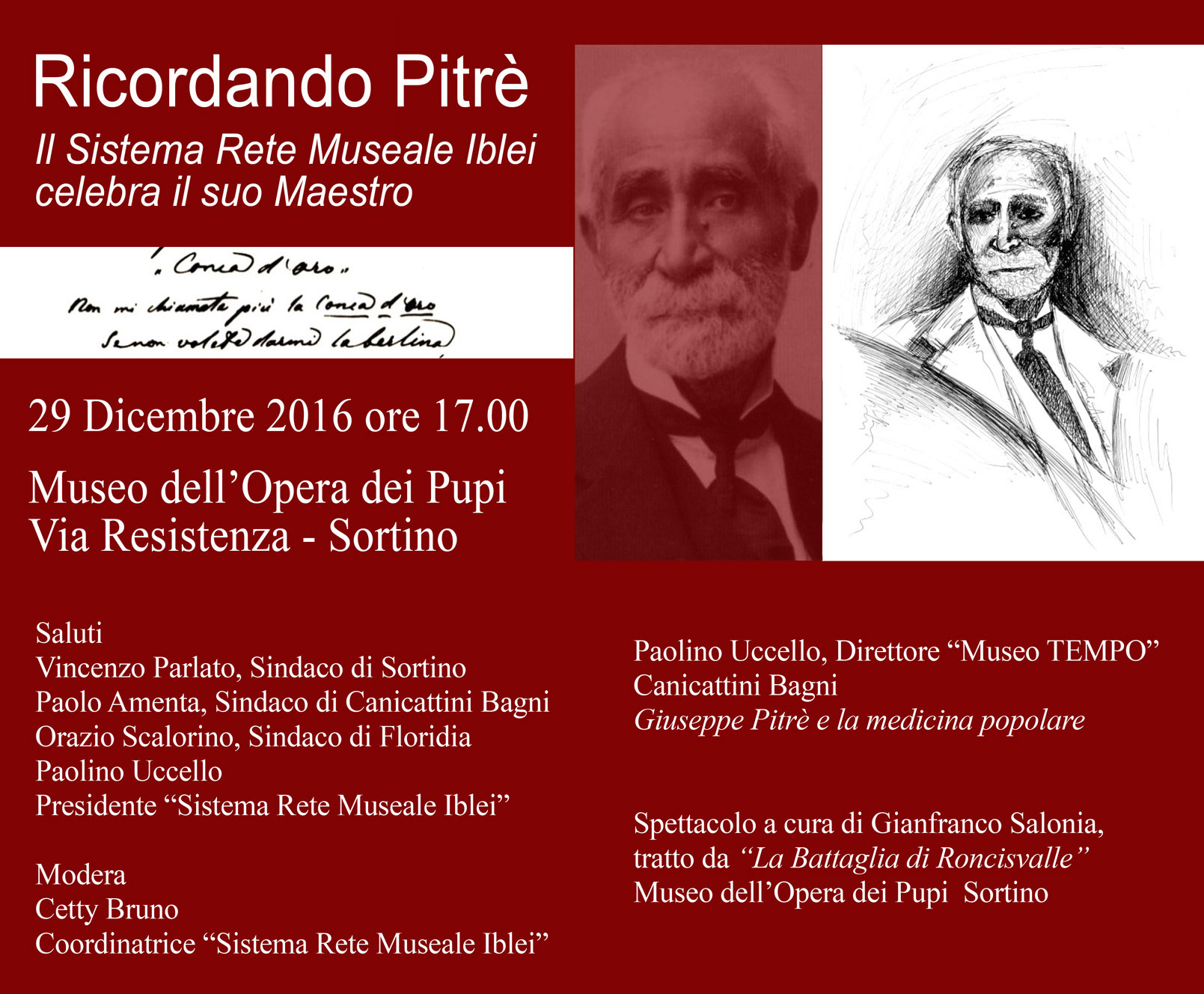 Sortino, "Ricordando Pitré": il Sistema Rete Museale Iblei celebra il suo Maestro
