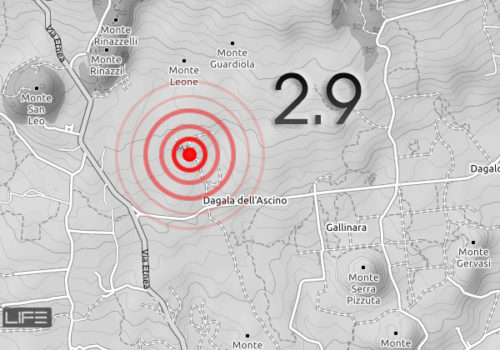 Etna,  scossa di terremoto 2.9 a nord ovest da Nicolosi