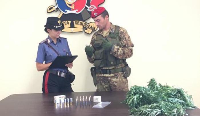 Droga e munizioni sequestrati a Oppido Mamertina, un arresto
