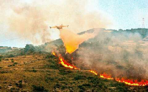 Pantalica brucia da tre giorni: le fiamme minacciano l'abitato di Cassaro
