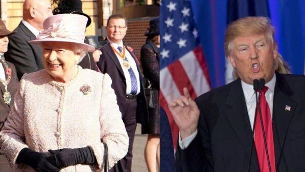 Trump e Melania hanno incontrato la Regina Elisabetta