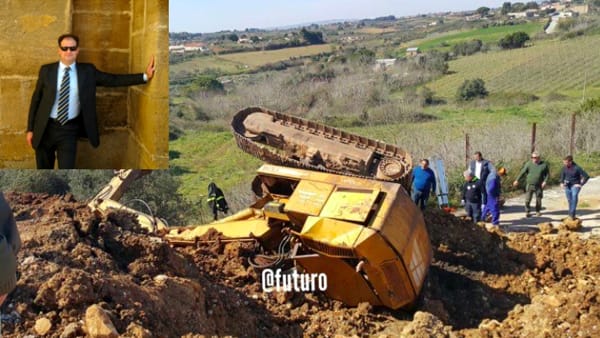 Si ribalta l'escavatore, operaio di 50 anni morto nell'Agrigentino