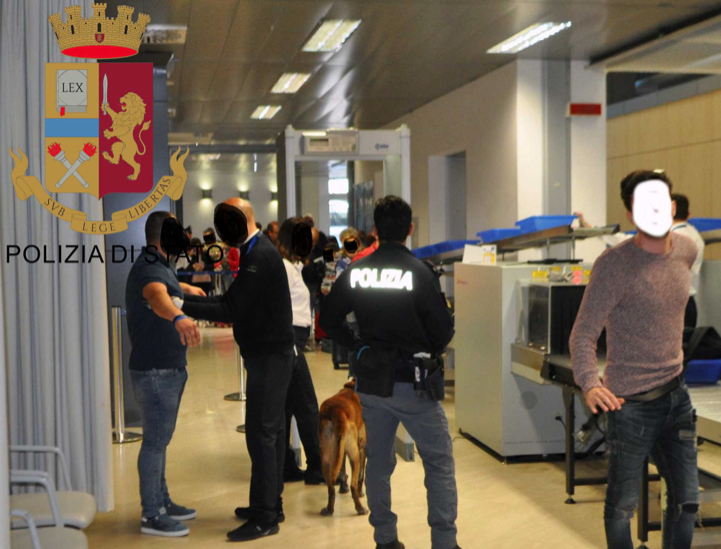 Cane antidroga all'aeroporto di Comiso: uno scoperto con il "fumo"