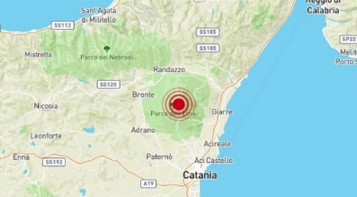 Terremoto in provincia di Catania, scossa di magnitudo 3.1