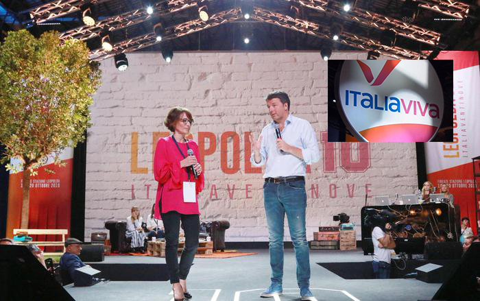 Matteo Renzi svela alla Leopolda 10 il simbolo di 'Italia Viva'