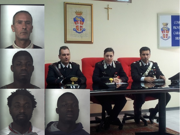 Ladri di moto tra Solarino-Floridia, Catania e il Ghana: 4 arresti