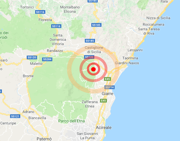 Due scosse di terremoto nel Catanese nella notte: epicentro Linguaglossa