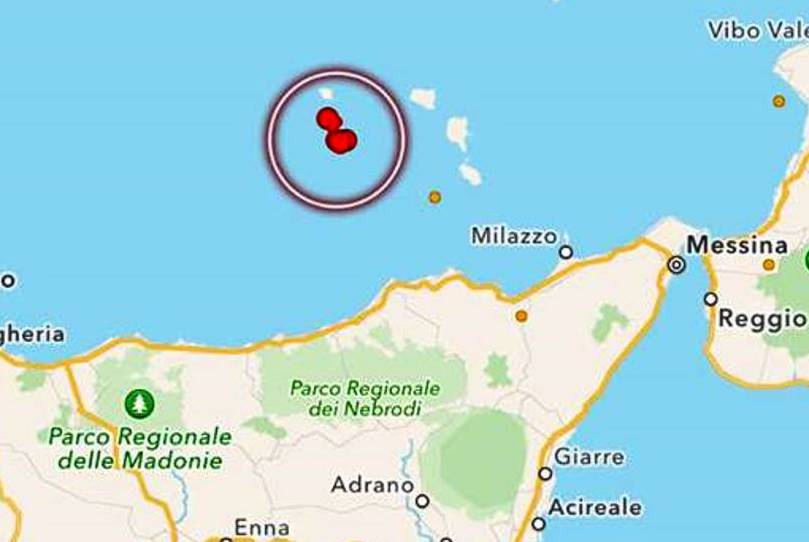 Scossa di terremoto di magnitudo 3.8 alle Isole Eolie
