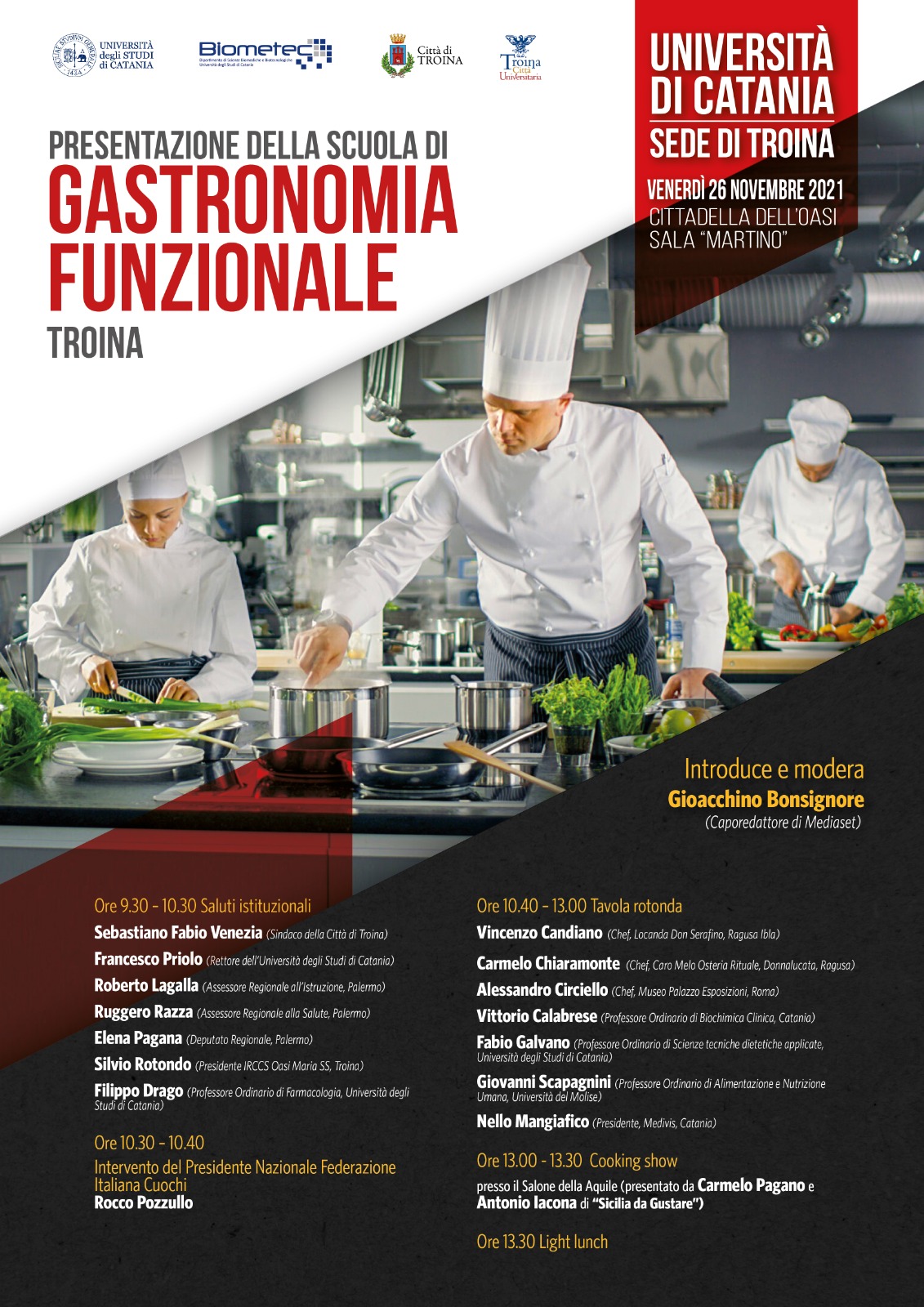 Nasce a Troina la scuola di gastronomia funzionale dell'Università di Catania 