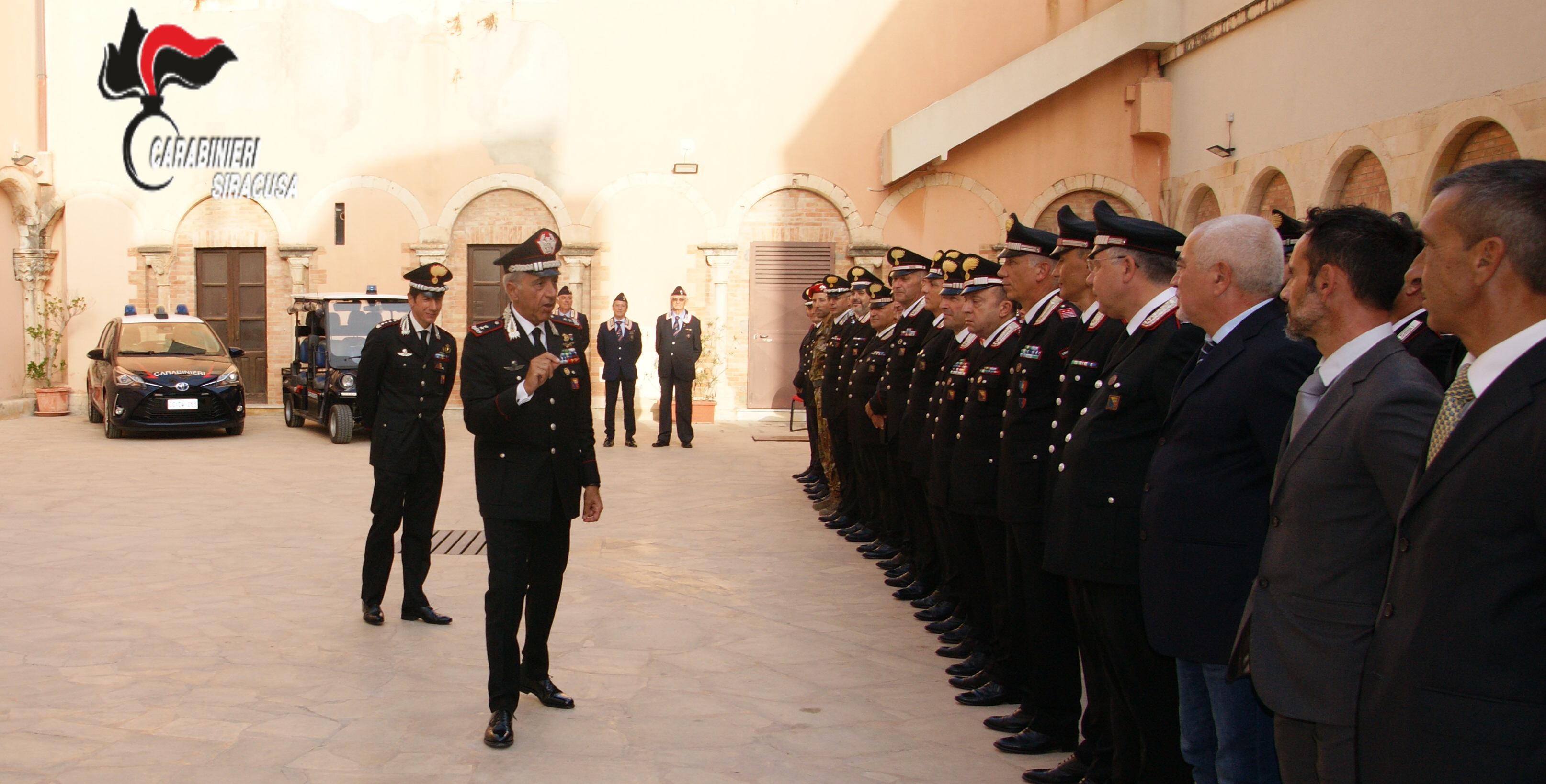 Carabinieri, il generale Spina in visita all'Arma di Siracusa