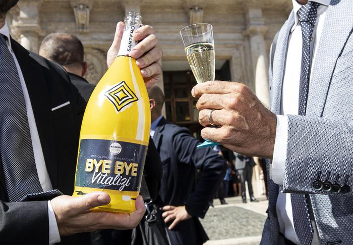 Taglio ai vitalizi, i 5 Stelle festeggiano a champagne